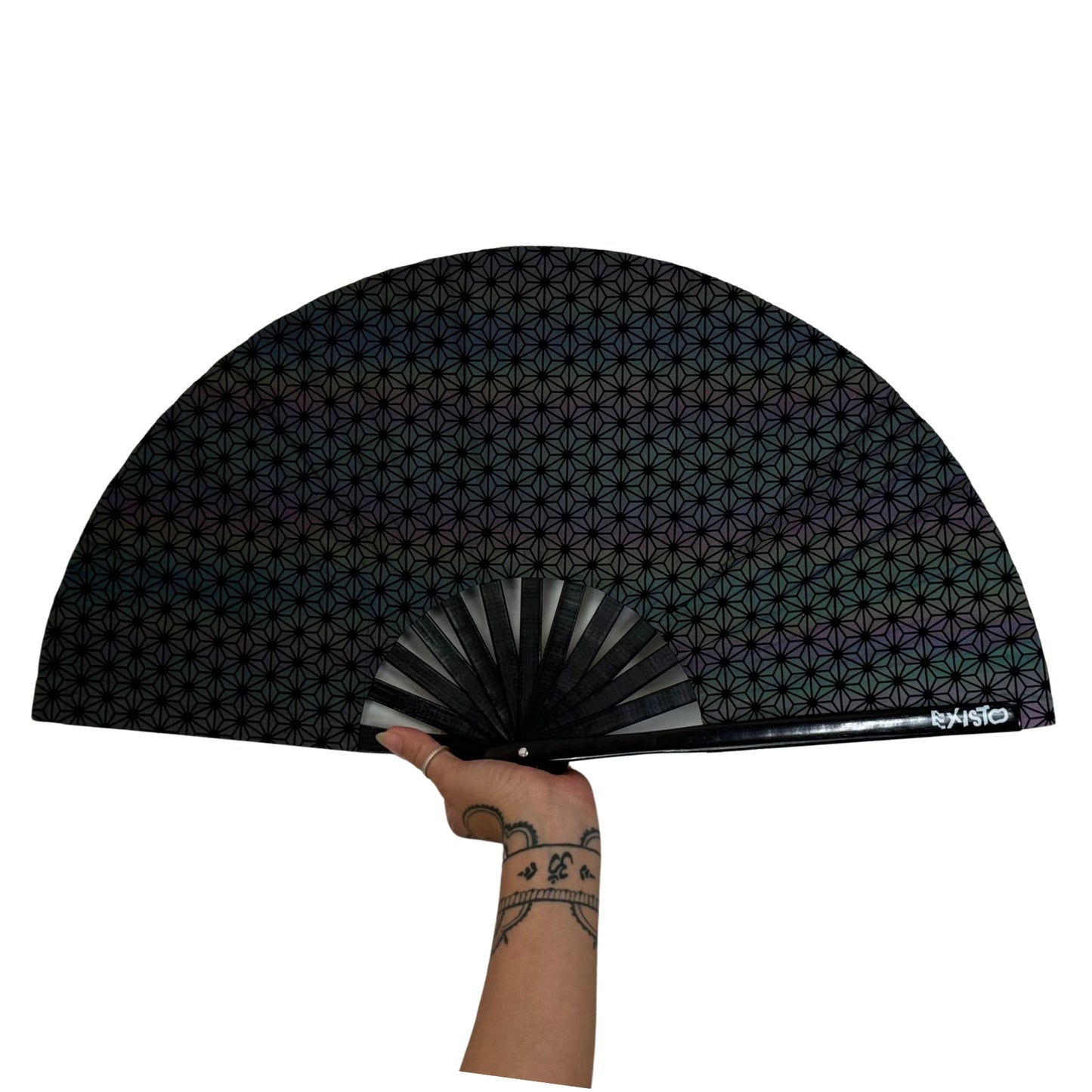 ABANICO NEGRO REFLECTANTE