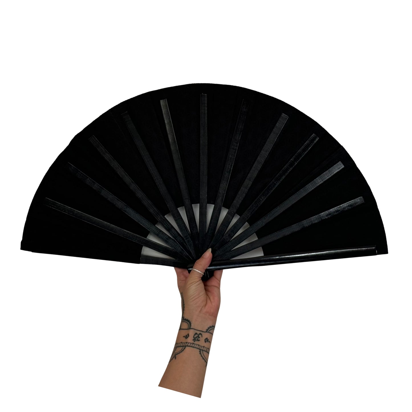 ABANICO GLITER NEGRO
