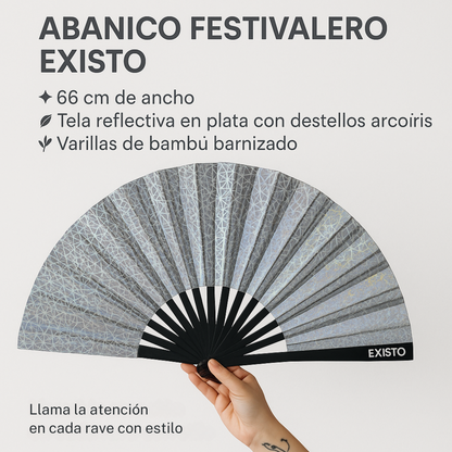 ABANICO REFLECTANTE PLATA